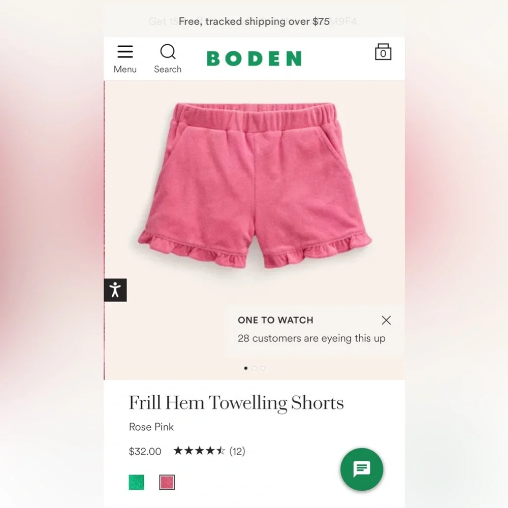 Mini Biden matching set pink toweling jacket (3-4 years) and shorts (3T) - Picture 4 of 4